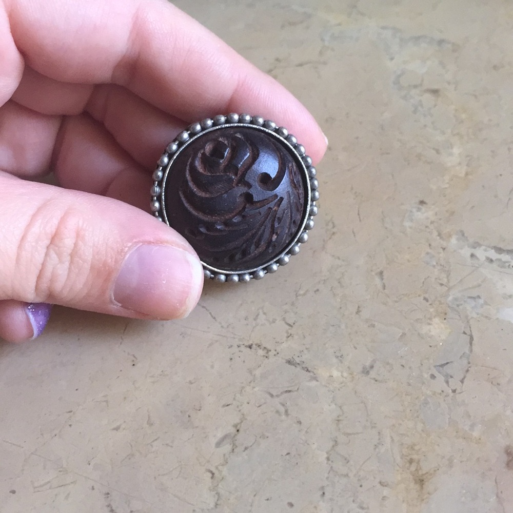 Wooden carved ring